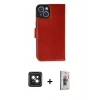 MARSİLYAN™- iPhone 14 Kılıf Siluet Işık Serisi - Siyah Bilvis 3D Cam Ekran Koruyucu + PVD Metal Kamera Lens - PE