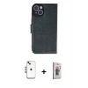 MARSİLYAN™- iPhone 14 Kılıf Siluet Işık Serisi - Siyah Bilvis 3D Cam Ekran Koruyucu + Shine Kamera Lens - GI