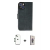 MARSİLYAN™- iPhone 14 Kılıf Siluet Işık Serisi - Siyah Bilvis 3D Cam Ekran Koruyucu + Shine Kamera Lens - YL