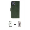 MARSİLYAN™- iPhone 14 Kılıf Siluet Işık Serisi - Siyah Bilvis 3D Cam Ekran Koruyucu + Shine Kamera Lens - YL