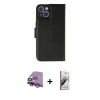 MARSİLYAN™- iPhone 14 Kılıf Siluet Işık Serisi - Siyah Bilvis 3D Mat Cam Ekran Koruyucu + Raze Metal Kamera Lens - GS