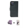 MARSİLYAN™- iPhone 14 Kılıf Siluet Işık Serisi - Siyah Bilvis 3D Mat Cam Ekran Koruyucu + Raze Metal Kamera Lens - GS