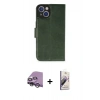 MARSİLYAN™- iPhone 14 Kılıf Siluet Işık Serisi - Siyah Bilvis 3D Mat Cam Ekran Koruyucu + Raze Metal Kamera Lens - GS