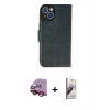 MARSİLYAN™- iPhone 14 Kılıf Siluet Işık Serisi - Siyah Bilvis 3D Mat Cam Ekran Koruyucu + Raze Metal Kamera Lens - KI