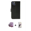 MARSİLYAN™- iPhone 14 Kılıf Siluet Işık Serisi - Siyah Bilvis 3D Mat Cam Ekran Koruyucu + Raze Metal Kamera Lens - KI