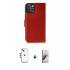 MARSİLYAN™- iPhone 14 Kılıf Siluet Işık Serisi - Siyah Bilvis 3D Mat Cam Ekran Koruyucu + Shine Kamera Lens - GD
