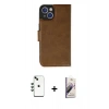 MARSİLYAN™- iPhone 14 Kılıf Siluet Işık Serisi - Siyah Bilvis 3D Mat Cam Ekran Koruyucu + Shine Kamera Lens - YL