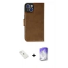 MARSİLYAN™- iPhone 14 Kılıf Siluet Işık Serisi - Siyah Bilvis 5in1 3D Magic Cam Ekran Koruyucu + Diamond Kamera Lens - PE