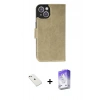 MARSİLYAN™- iPhone 14 Kılıf Siluet Işık Serisi - Siyah Bilvis 5in1 3D Magic Cam Ekran Koruyucu + Pembe Diamond Kamera Lens