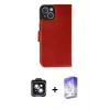MARSİLYAN™- iPhone 14 Kılıf Siluet Işık Serisi - Siyah Bilvis 5in1 3D Magic Cam Ekran Koruyucu + PVD Metal Kamera Lens - SH