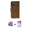 MARSİLYAN™- iPhone 14 Kılıf Siluet Işık Serisi - Siyah Bilvis 5in1 3D Magic Cam Ekran Koruyucu + Raze Metal Kamera Lens - GS