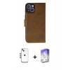MARSİLYAN™- iPhone 14 Kılıf Siluet Işık Serisi - Siyah Bilvis 5in1 3D Magic Cam Ekran Koruyucu + Shine Kamera Lens - MI