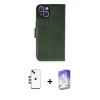 MARSİLYAN™- iPhone 14 Kılıf Siluet Işık Serisi - Siyah Bilvis 5in1 3D Magic Cam Ekran Koruyucu + Shine Kamera Lens - KI