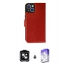 MARSİLYAN™- iPhone 14 Kılıf Siluet Işık Serisi - Siyah Bilvis 5in1 3D Magic Cam Ekran Koruyucu + Yeşil PVD Metal Kamera Lens