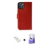 MARSİLYAN™- iPhone 14 Kılıf Siluet Işık Serisi - Siyah Bilvis 5in1 5D Magic Hayalet Cam Ekran Koruyucu + Diamond Kamera Lens - PE