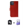 MARSİLYAN™- iPhone 14 Kılıf Siluet Işık Serisi - Siyah Bilvis 5in1 5D Magic Hayalet Cam Ekran Koruyucu + PVD Metal Kamera Lens - GS
