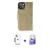 MARSİLYAN™- iPhone 14 Kılıf Siluet Işık Serisi - Siyah Bilvis 5in1 5D Magic Hayalet Cam Ekran Koruyucu + Shine Kamera Lens - KI