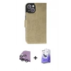 MARSİLYAN™- iPhone 14 Kılıf Siluet Işık Serisi - Siyah Bilvis 5in1 5D Magic Hayalet Cam Ekran Koruyucu + Raze Metal Kamera Lens - GS