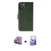 MARSİLYAN™- iPhone 14 Kılıf Siluet Işık Serisi - Siyah Bilvis 5in1 5D Magic Hayalet Cam Ekran Koruyucu + Raze Metal Kamera Lens - GS