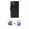 MARSİLYAN™- iPhone 14 Kılıf Siluet Işık Serisi - Siyah Bilvis 5in1 5D Magic Hayalet Cam Ekran Koruyucu + Raze Metal Kamera Lens - KI