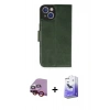 MARSİLYAN™- iPhone 14 Kılıf Siluet Işık Serisi - Siyah Bilvis 5in1 5D Magic Hayalet Cam Ekran Koruyucu + Raze Metal Kamera Lens - KI