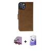 MARSİLYAN™- iPhone 14 Kılıf Siluet Işık Serisi - Siyah Bilvis 5in1 5D Magic Hayalet Cam Ekran Koruyucu + Raze Metal Kamera Lens - KI
