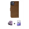 MARSİLYAN™- iPhone 14 Kılıf Siluet Işık Serisi - Siyah Bilvis 5in1 5D Magic Hayalet Cam Ekran Koruyucu + Raze Metal Kamera Lens - SH