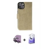MARSİLYAN™- iPhone 14 Kılıf Siluet Işık Serisi - Siyah Bilvis 5in1 5D Magic Hayalet Cam Ekran Koruyucu + Raze Metal Kamera Lens - SH