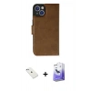 MARSİLYAN™- iPhone 14 Kılıf Siluet Işık Serisi - Siyah Bilvis 5in1 5D Magic Hayalet Cam Ekran Koruyucu + Diamond Kamera Lens - SABE