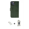 MARSİLYAN™- iPhone 14 Kılıf Siluet Işık Serisi - Siyah Bilvis Hayalet Cam Ekran Koruyucu + Diamond Kamera Lens - KI