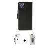 MARSİLYAN™- iPhone 14 Kılıf Siluet Işık Serisi - Siyah Bilvis Hayalet Cam Ekran Koruyucu + Shine Kamera Lens - YL