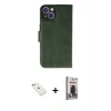 MARSİLYAN™- iPhone 14 Kılıf Siluet Işık Serisi - Siyah Bilvis Hayalet Cam Ekran Koruyucu + Diamond Kamera Lens - SABE