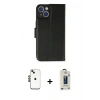 MARSİLYAN™- iPhone 14 Kılıf Siluet Işık Serisi - Siyah Bilvis Hayalet Cam Ekran Koruyucu + Shine Kamera Lens - SH
