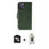 MARSİLYAN™- iPhone 14 Kılıf Siluet Işık Serisi - Siyah Bilvis Hayalet Cam Ekran Koruyucu + PVD Metal Kamera Lens - TU