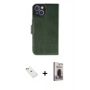 MARSİLYAN™- iPhone 14 Kılıf Siluet Işık Serisi - Siyah Bilvis Hayalet Cam Ekran Koruyucu + Diamond Kamera Lens - YL