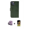 MARSİLYAN™- iPhone 14 Kılıf Siluet Işık Serisi - Siyah Buffer Cam Ekran Koruyucu + Raze Metal Kamera Lens - GS