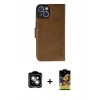 MARSİLYAN™- iPhone 14 Kılıf Siluet Işık Serisi - Siyah Buffer Cam Ekran Koruyucu + PVD Metal Kamera Lens - GS