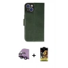 MARSİLYAN™- iPhone 14 Kılıf Siluet Işık Serisi - Siyah Buffer Cam Ekran Koruyucu + Raze Metal Kamera Lens - SH