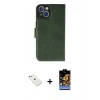 MARSİLYAN™- iPhone 14 Kılıf Siluet Işık Serisi - Siyah Buffer Hayalet Cam Ekran Koruyucu + Diamond Kamera Lens - SABE