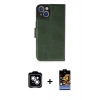 MARSİLYAN™- iPhone 14 Kılıf Siluet Işık Serisi - Siyah Buffer Hayalet Cam Ekran Koruyucu + PVD Metal Kamera Lens - GS