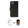 MARSİLYAN™- iPhone 14 Kılıf Siluet Işık Serisi - Siyah Buffer Hayalet Cam Ekran Koruyucu + Shine Kamera Lens - GS