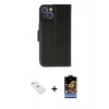 MARSİLYAN™- iPhone 14 Kılıf Siluet Işık Serisi - Siyah Buffer Hayalet Cam Ekran Koruyucu + Diamond Kamera Lens - PE