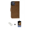 MARSİLYAN™- iPhone 14 Kılıf Siluet Işık Serisi - Siyah Buffer Hayalet Cam Ekran Koruyucu + Diamond Kamera Lens - PE
