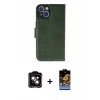 MARSİLYAN™- iPhone 14 Kılıf Siluet Işık Serisi - Siyah Buffer Hayalet Cam Ekran Koruyucu + PVD Metal Kamera Lens - TU