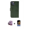 MARSİLYAN™- iPhone 14 Kılıf Siluet Işık Serisi - Siyah Buffer Hayalet Cam Ekran Koruyucu + Raze Metal Kamera Lens - KI
