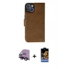 MARSİLYAN™- iPhone 14 Kılıf Siluet Işık Serisi - Siyah Buffer Hayalet Cam Ekran Koruyucu + Raze Metal Kamera Lens - SH