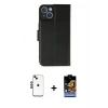 MARSİLYAN™- iPhone 14 Kılıf Siluet Işık Serisi - Siyah Buffer Hayalet Cam Ekran Koruyucu + Shine Kamera Lens - SH
