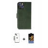 MARSİLYAN™- iPhone 14 Kılıf Siluet Işık Serisi - Siyah Buffer Hayalet Cam Ekran Koruyucu + Shine Kamera Lens - YL