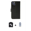 MARSİLYAN™- iPhone 14 Kılıf Siluet Işık Serisi - Siyah Joko Magic 5D Cam + Mavi PVD Metal Kamera Lens