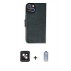 MARSİLYAN™- iPhone 14 Kılıf Siluet Işık Serisi - Siyah Joko Magic 5D Cam + PVD Metal Kamera Lens - PE